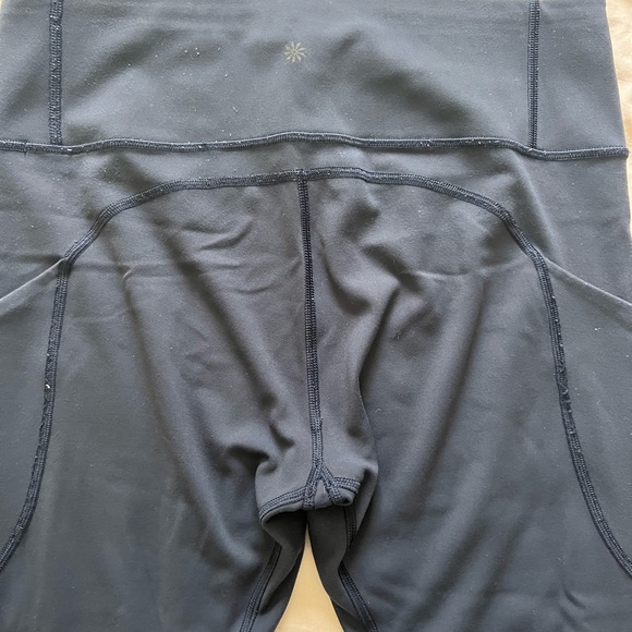 Athleta Navy blue leggings. Large - Picture 4 of 5